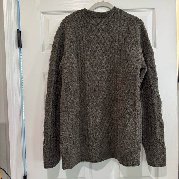 Barefoot Dreams CozyChic Aran Pullover in Olive Multi - Picture 5 of 6